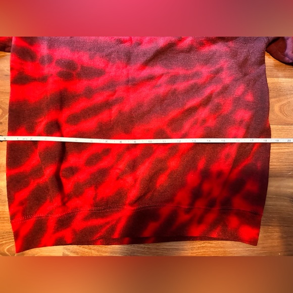 Red Tie Dye Fashion Nova Crew Neck. Size Medium - Picture 6 of 6